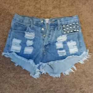 Runway dreamz distressed jean shorts